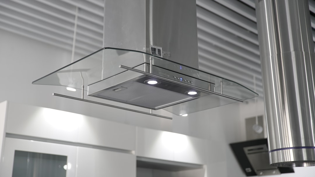 Photo vertical stripe glass kitchen ceiling light